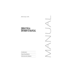 2000-01 NCAA Division II Manual