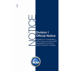 Division I Official Notice