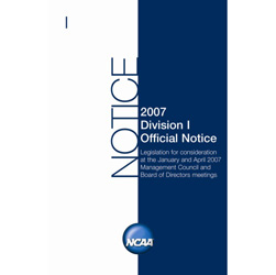 Division I Official Notice