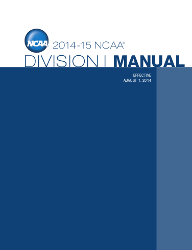 2014-2015 NCAA Division I Manual